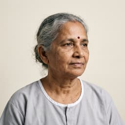 Simulated Indian patient, elderly woman