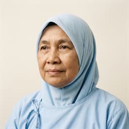 Simulated Malay patient, elderly woman